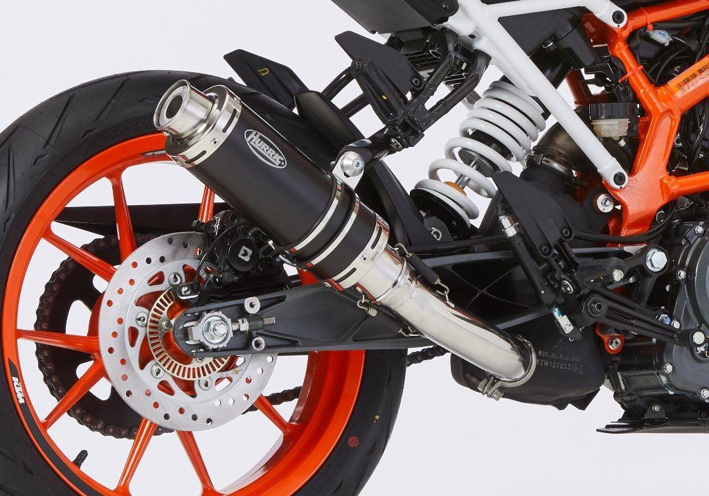 HURRIC フリック Supersport スリップオンマフラー 990 Duke KTM マフラー colour：black(eloxed aluminium)