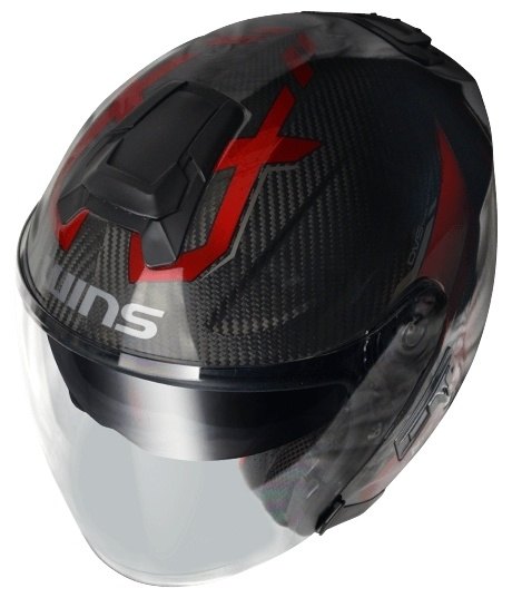 WINS ウインズ A-FORCE RS JET FLASH typeC カーボン×アイアンレッド［エー・フォース アールエス ジェット フラッシュ タイプ シー］ヘルメット ジェットヘルメット ヘルメット