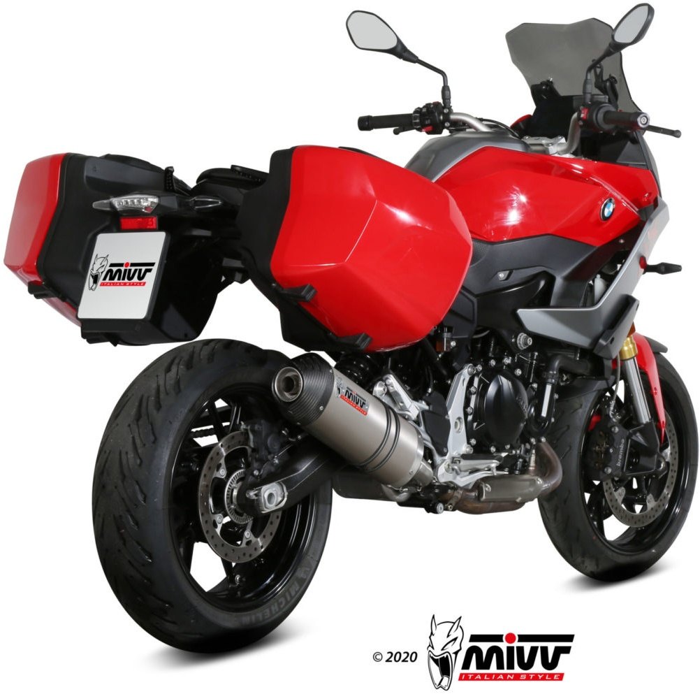 MIVV ミヴ OVAL スリップオンマフラー F 900 XR BMW マフラー 仕様：チタン＋カーボンエンドキャップ付き