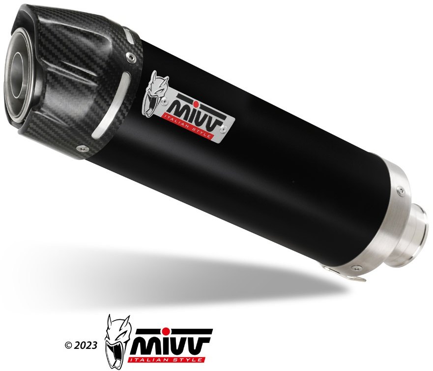 MIVV ミヴ GP スリップオンマフラー Z 750 KAWASAKI カワサキ マフラー カラー：ブラックステンレス＋カーボンエンドキャップ付き