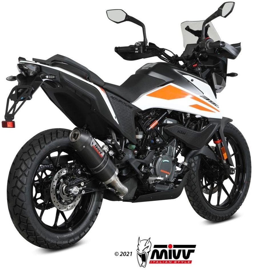 MIVV ミヴ OVAL スリップオンマフラー 390 ADVENTURE KTM マフラー カラー：カーボン＋カーボンエンドキャップ付き