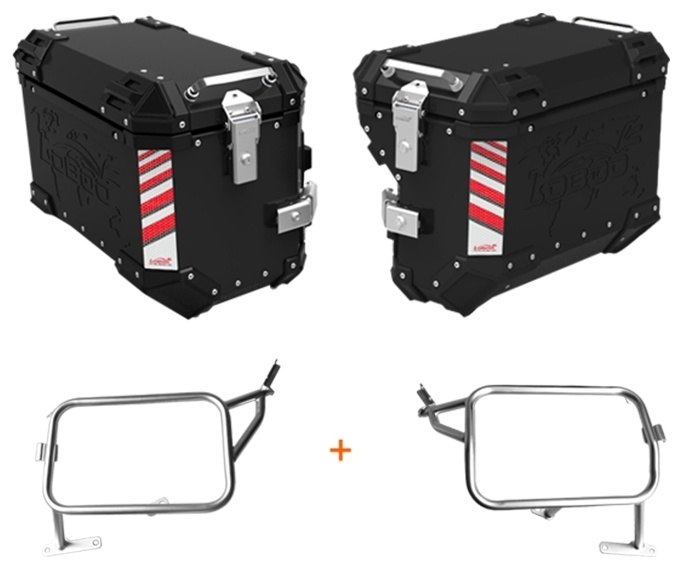 LOBOO ロブー PIKE TRACKERシリーズ 35L＋30L サイドケース キャリア付き 790Adventure 790AdventureR KTM パニアケース 車体用バッグ・ケース