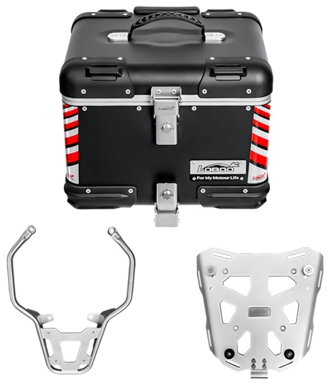 LOBOO ロブー TIBETシリーズ 36L トップケース ラック/プレート付き(強化バージョン) R1200GS R1250GS Adventure BMW トップケース・テールボックス 車体用バッグ・ケース