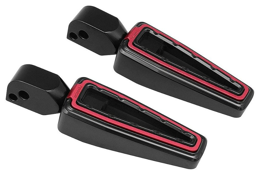 FANGSTER ファングスター フットペグ リア M8ソフテイルモデル HARLEY-DAVIDSON ハーレーダビッドソン タンデムステップ・タンデムブラケット ステップ 足回り カラー：ブラック／レッド(170186)