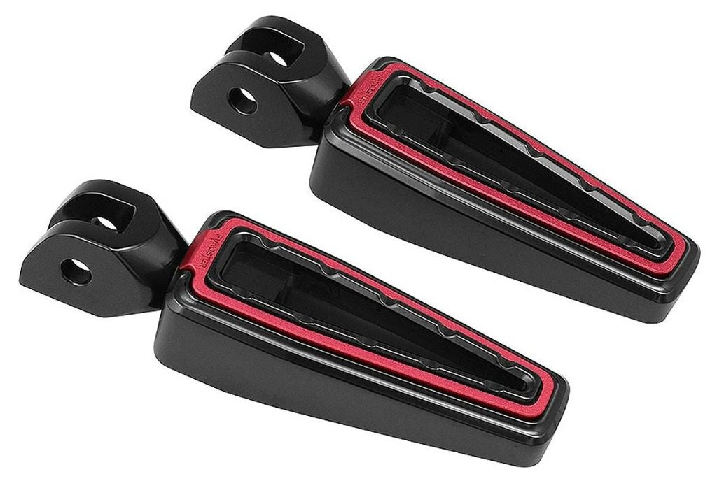 FANGSTER ファングスター フットペグ フロント M8ソフテイルモデル HARLEY-DAVIDSON ハーレーダビッドソン ステップバー ステップ 足回り カラー：ブラック／レッド(170184)