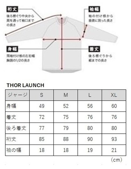 THOR ソアー LAUNCH ZONE MXジャージ オフロードジャージ オフロードバイクウェア アパレル