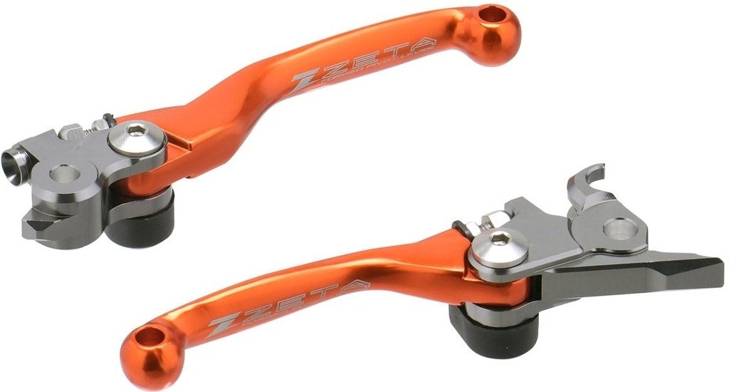 ZETA RACING ジータ レーシング ピポットレバーセット FP 3フィンガー 可倒式 125EXC 125SX 150SX 200EXC 450SX-F 150XC 450XC-F 505XC-F 200XC W KTM ブレーキ・クラッチレバーセット ハンドル周辺パーツ ハンドル