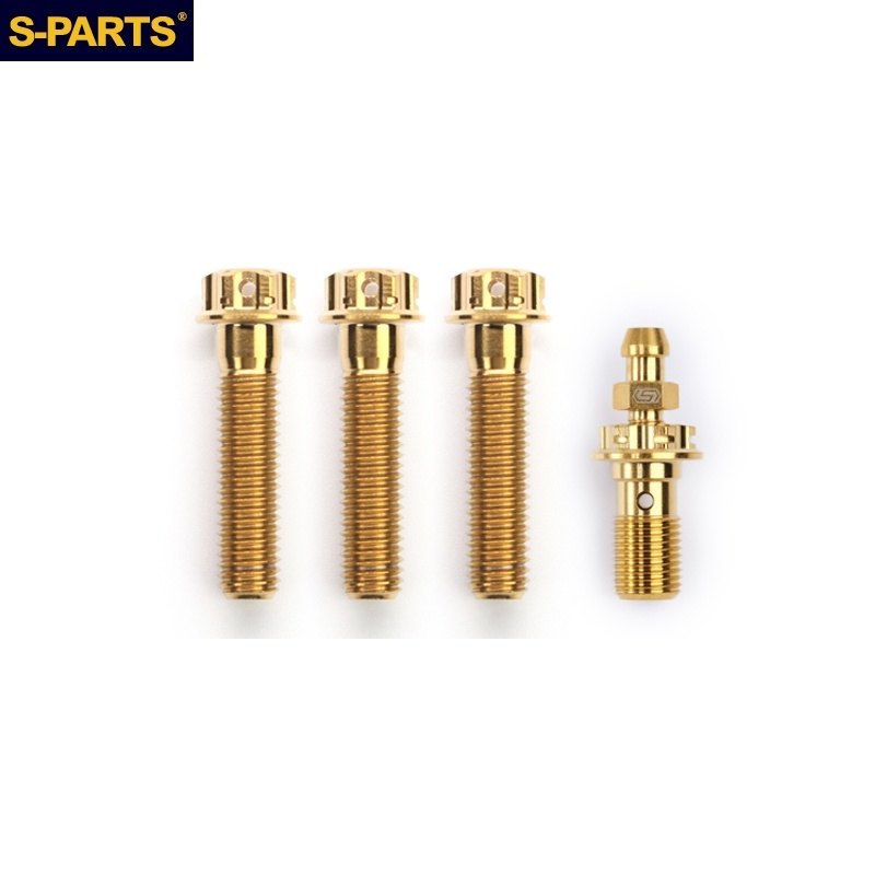 S-PARTS エスパーツ BREMBOラジアルキャリパーGP4 RX 100mm用チタンボルトセット キャリパーボルト・マ..