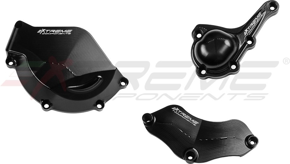 EXTREME COMPONENTS エクストリームコンポーネンツ アルミ製エンジンプロテクター3点セット (ピックアップカバー+ジェネレーター側+クラッチ側) S1000RR BMW エンジンカバーセット エンジンパーツ エンジン