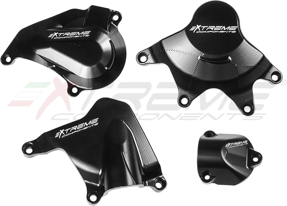 EXTREME COMPONENTS エクストリームコンポーネンツ アルミ製エンジンプロテクター4点セット (ピックアップカバー+ジェネレーター側+クラッチ側+ウォーターポンプ) S1000RR S1000R M1000RR BMW エンジンカバーセット エンジンパーツ エンジン