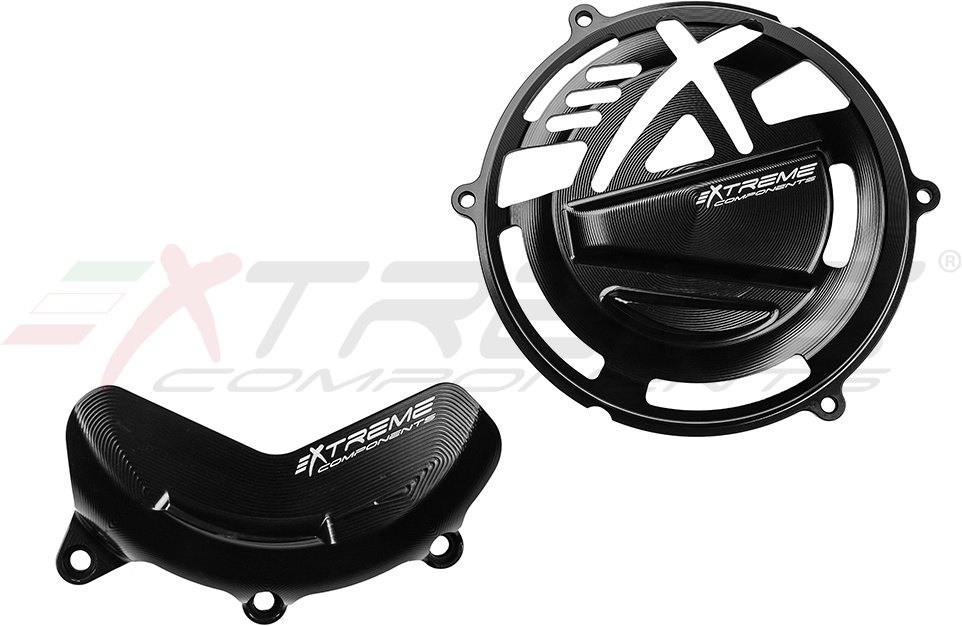 EXTREME COMPONENTS エクストリームコンポーネンツ アルミ製エンジンプロテクターセット (ジェネレーター側+クラッチ側) PANIGALE V4R DUCATI ドゥカティ エンジンカバーセット エンジンパーツ エンジン