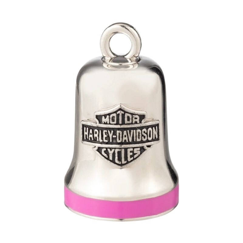 HARLEY-DAVIDSON ハーレーダビッドソン 【ハーレー純正】【ガーディアンベル】ハーレーダビッドソン バー＆シールドピンクストライプシルバーライドベル その他グッズ バイク関連グッズ