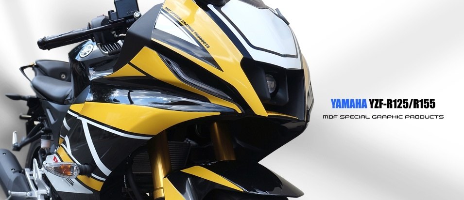 MDF エムディーエフ グラフィックキット ストロボモデル YZF-R15 YAMAHA ヤマハ 外装 タイプ：フロントフェンダーパーツ(左右セット)