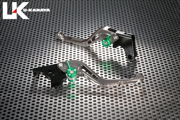 U-KANAYA ユーカナヤ GPタイプ ショートアルミビレットレバーセット GSX-S1000GT GSX-S1000GX SUZUKI スズキ ブレーキ・クラッチレバーセット ハンドル周辺パーツ ハンドル レバーカラー：チタンカラー / アジャスターカラー：チタンカラー