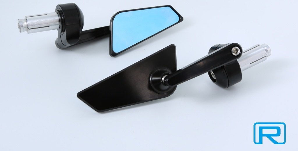 Rin Parts リンパーツ CNC キャッツアイ バーエンドミラー Ver.2 ハンドル内径が13-18mmのハンドルに適合 ミラー