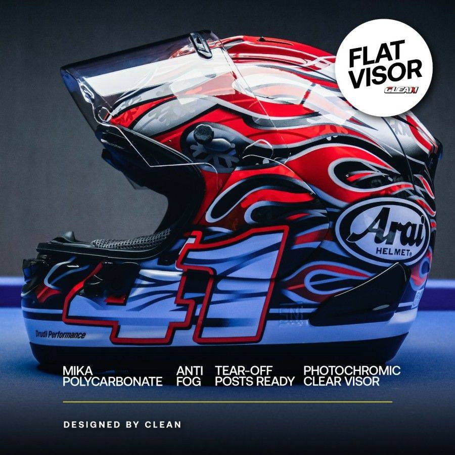 Clean ���꡼�� Helmet Visor No.48A Photochromic Flat �إ��åȥХ����� �إ��å�