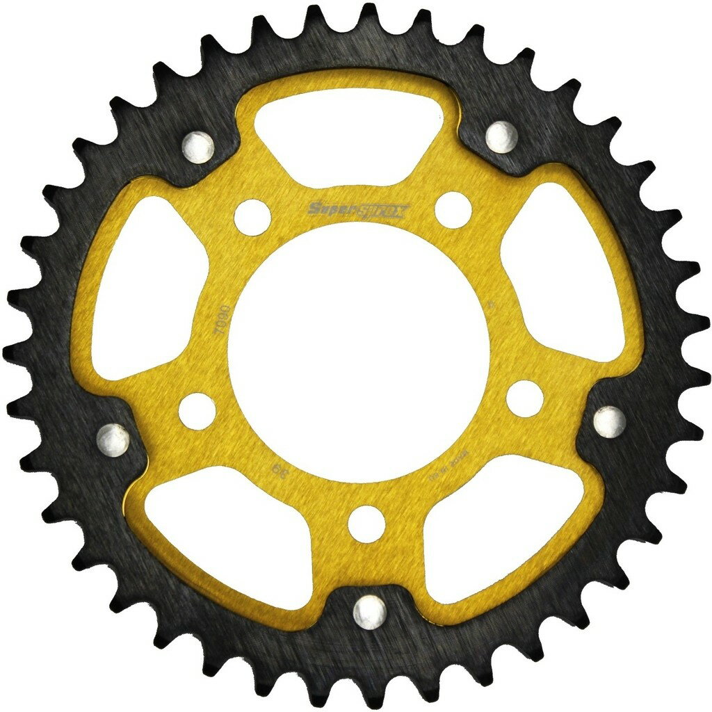 Supersprox スーパースプロックス ドリブン スプロケット リア ステルス (STEALTH) アルミ＆スチール ドリブンスプロケット・リアスプロケット 駆動系 丁数：39丁