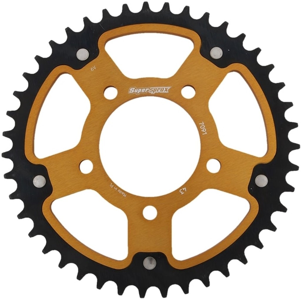 Supersprox スーパースプロックス ドリブン スプロケット リア ステルス (STEALTH) アルミ＆スチール ドリブンスプロケット・リアスプロケット 駆動系 丁数：43丁