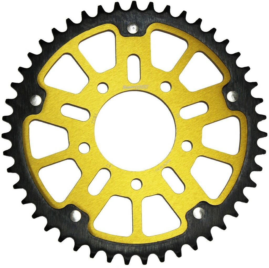 Supersprox スーパースプロックス ドリブン スプロケット リア ステルス (STEALTH) アルミ＆スチール ドリブンスプロケット・リアスプロケット 駆動系 丁数：47丁