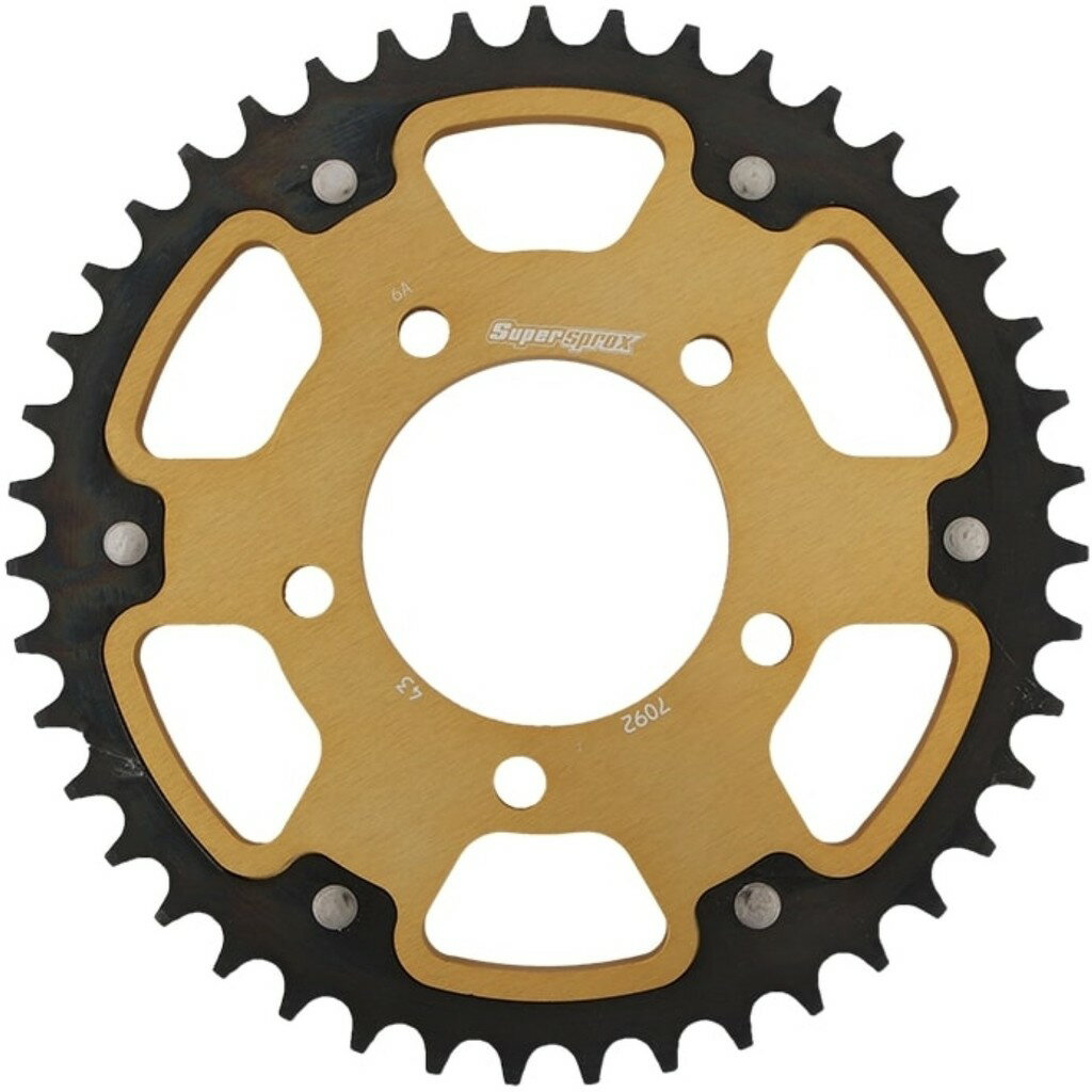 Supersprox スーパースプロックス ドリブン スプロケット リア ステルス (STEALTH) アルミ＆スチール ドリブンスプロケット・リアスプロケット 駆動系 丁数：43丁