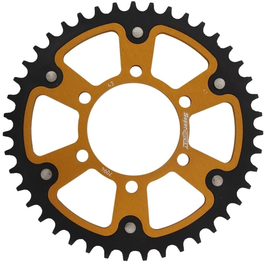 Supersprox スーパースプロックス ドリブン スプロケット リア ステルス (STEALTH) アルミ＆スチール ドリブンスプロケット・リアスプロケット 駆動系 丁数：43丁