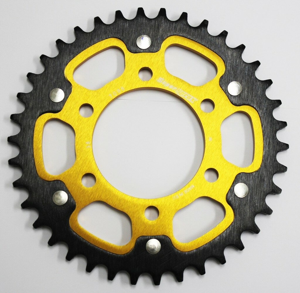 Supersprox スーパースプロックス ドリブン スプロケット リア ステルス (STEALTH) アルミ＆スチール ドリブンスプロケット・リアスプロケット 駆動系 丁数：38丁