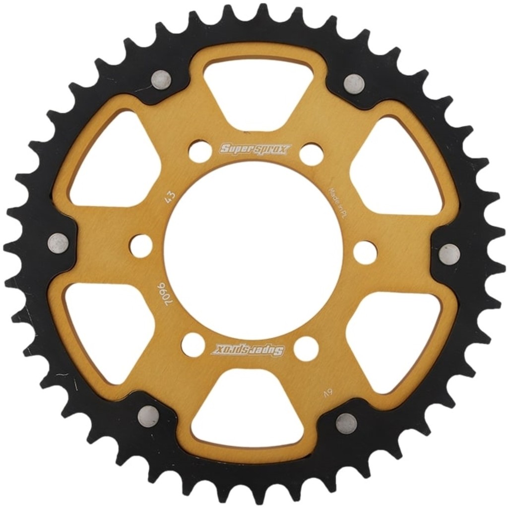 Supersprox スーパースプロックス ドリブン スプロケット リア ステルス (STEALTH) アルミ＆スチール ドリブンスプロケット・リアスプロケット 駆動系 丁数：43丁