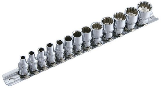 SEK スエカゲツール 1／4'DR.13PC.スプラインソケットハンガーセット その他、ソケット ソケット ハン..