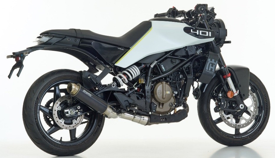 SHARK シャーク SRC 4 (1-1) Super Short スリップオンマフラー Svartpilen 401 HUSQVARNA ハスクバーナ マフラー material：eloxed aluminium／colour：black