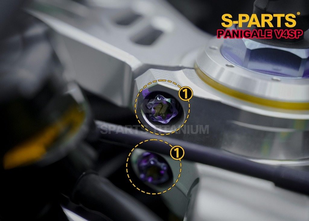 S-PARTS エスパーツ トップブリッジ用チタンボルトセット PANIGALE V4 S SP SP2 DUCATI ドゥカティ その他外装オプション・補修部品 外装