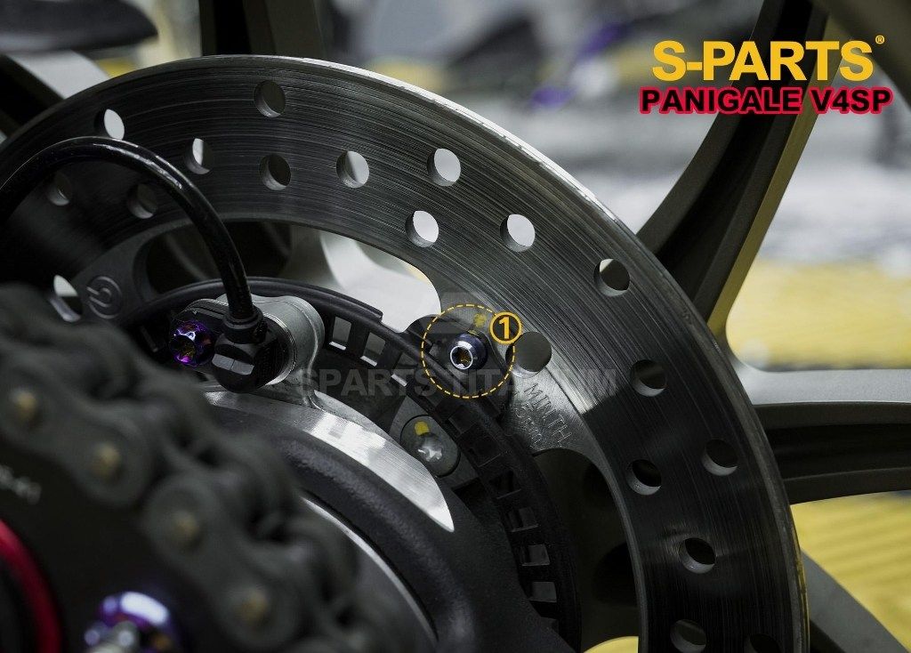 S-PARTS エスパーツ リアABSセンサープレート用チタンボルトセット STREETFIGHTER V2 V4 S SP SP2 PANIGALE DUCATI ドゥカティ その他外装オプション・補修部品 外装