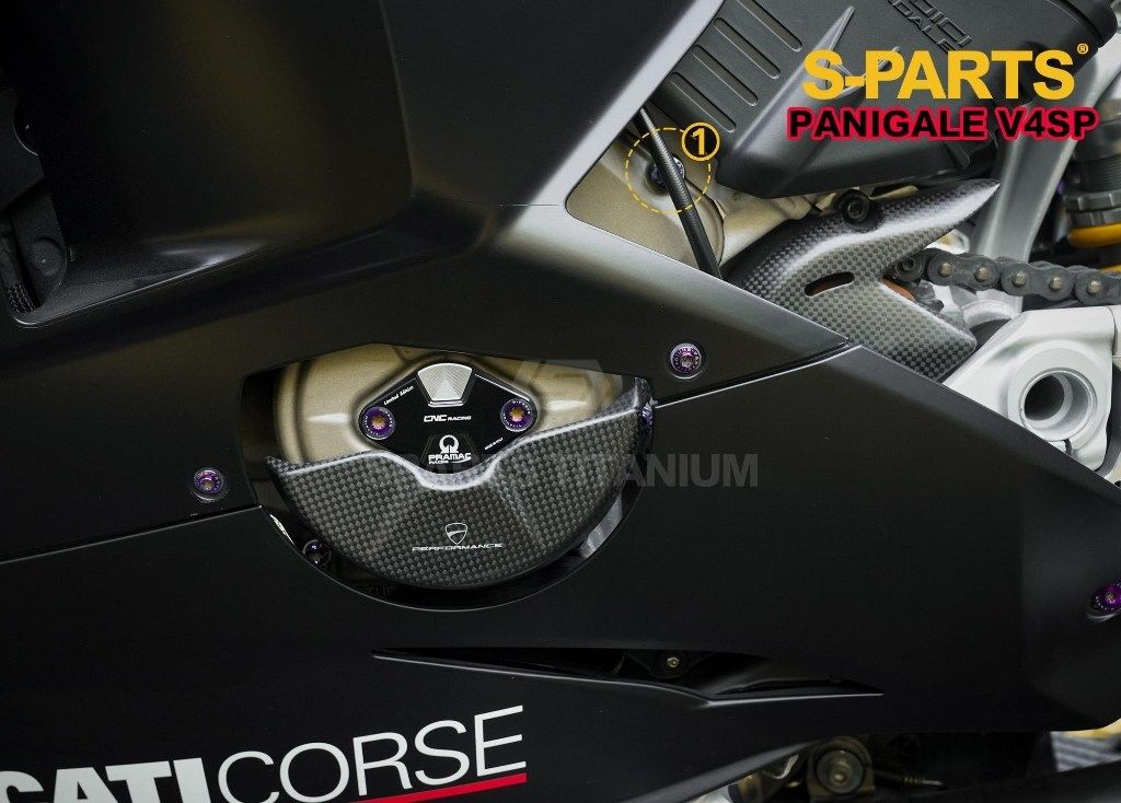 S-PARTS エスパーツ エンジン左側露出部分用チタンボルトセット PANIGALE V4 S SP SP2 DUCATI ドゥカティ その他外装オプション・補修部品 外装