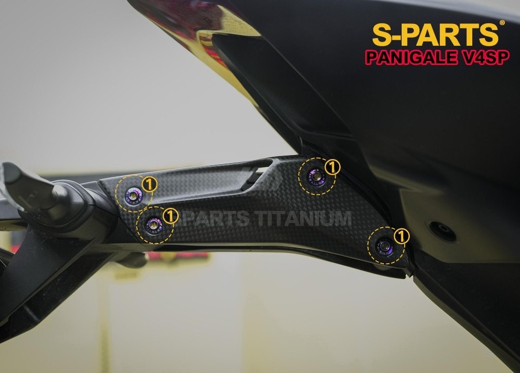 S-PARTS エスパーツ ナンバープレートホルダー用チタンボルトセット STREETFIGHTER V2 V4 S SP SP2 PANIGALE DUCATI ドゥカティ その他外装オプション・補修部品 外装
