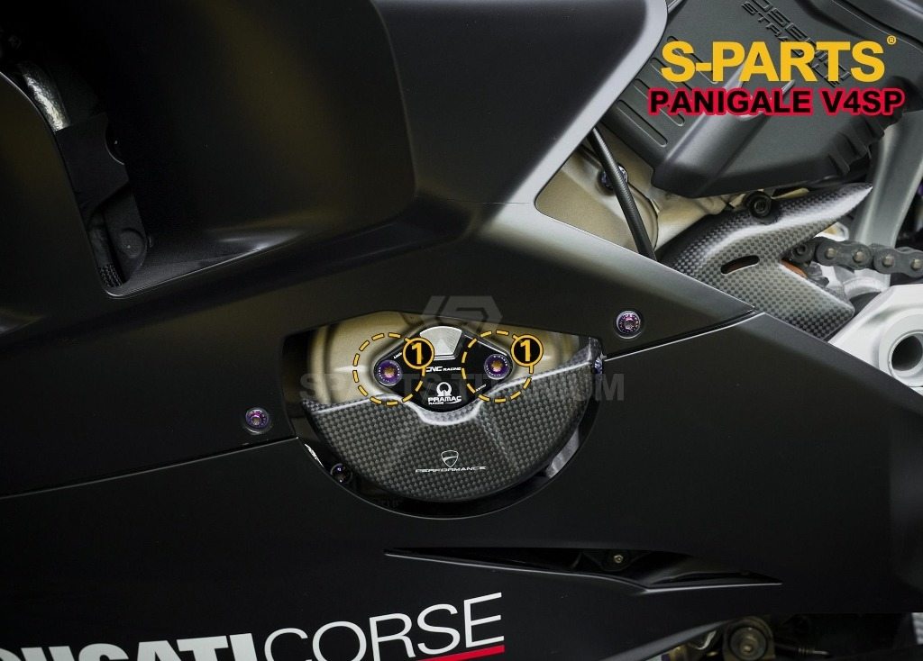 S-PARTS エスパーツ ジェネレーターカバー用チタンボルトセット STREETFIGHTER V2 V4 S SP SP2 PANIGALE DUCATI ドゥカティ その他外装オプション・補修部品 外装