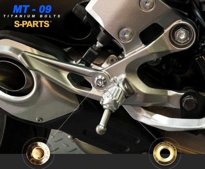 S-PARTS エスパーツ バックステップ用チタンボルトセット 右 MT-09 YAMAHA ヤマハ その他外装オプション・補修部品 外装
