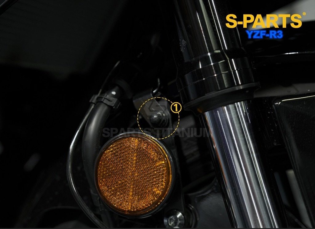 S-PARTS エスパーツ フロントブレーキホースガード用チタンボルト YZF-R25 YZF-R3 YAMAHA ヤマハ その他外装オプション・補修部品 外装