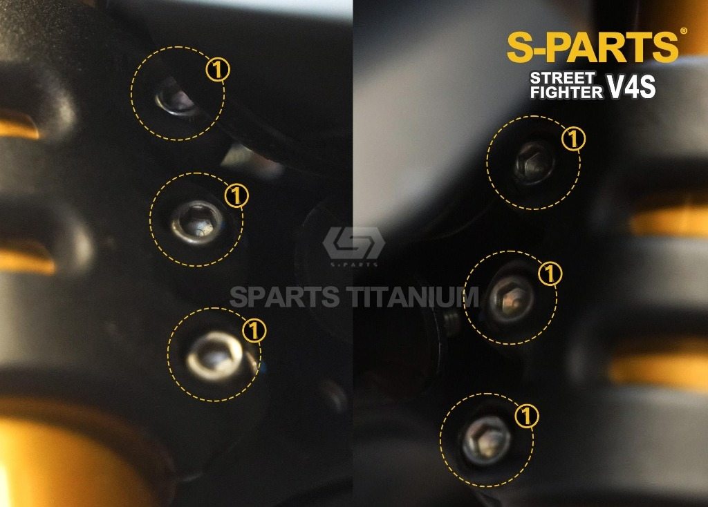 S-PARTS エスパーツ アンダーブラケット用チタンボルトセット STREETFIGHTER V4 S SP SP2 DUCATI ドゥカティ その他外装オプション・補修部品 外装