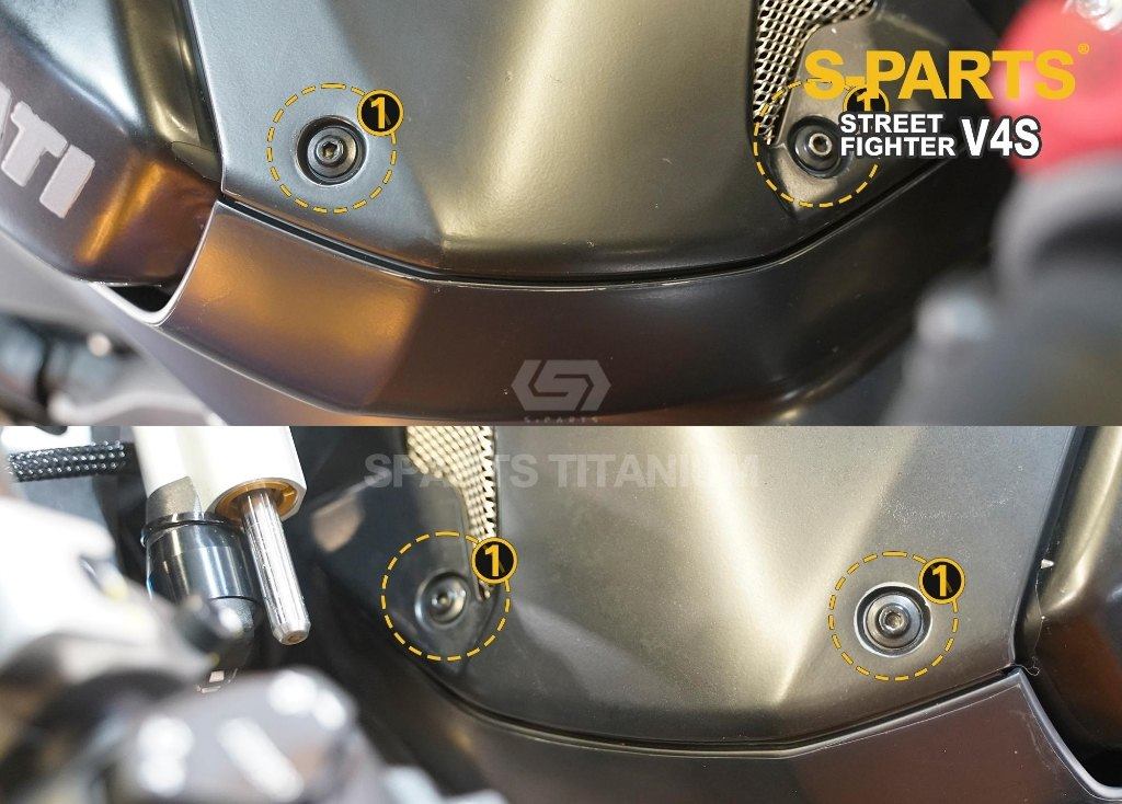 S-PARTS エスパーツ タンクカバー用チタンボルトセット STREETFIGHTER V4 S SP SP2 V2 DUCATI ドゥカティ その他外装オプション・補修部品 外装