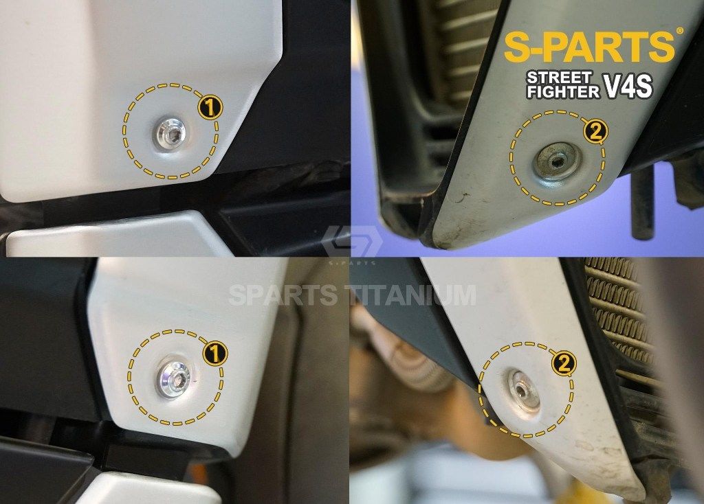 S-PARTS エスパーツ ラジエーターサイドカバー用チタンボルトセット STREETFIGHTER V4 S SP SP2 DUCATI ドゥカティ その他外装オプション・補修部品 外装