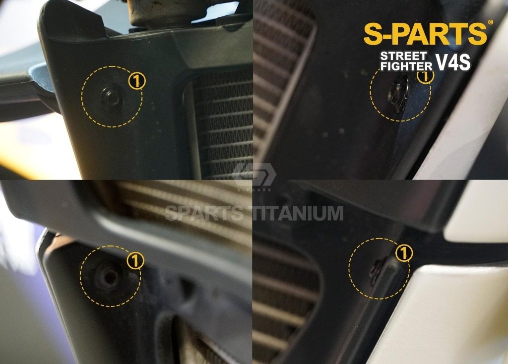 S-PARTS エスパーツ ラジエーターセンターカウル用チタンボルトセット STREETFIGHTER V4 S SP SP2 DUCATI ドゥカティ その他外装オプション・補修部品 外装