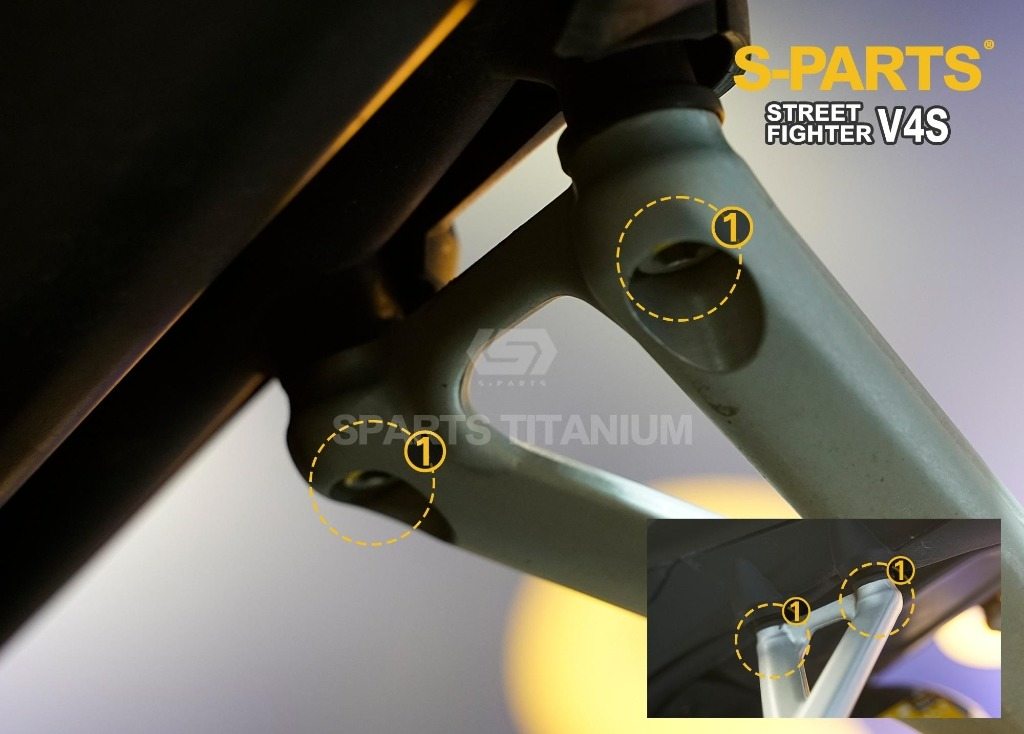 S-PARTS エスパーツ タンデムステップマウント用チタンボルトセット STREETFIGHTER V4 S SP SP2 DUCATI ドゥカティ その他外装オプション・補修部品 外装