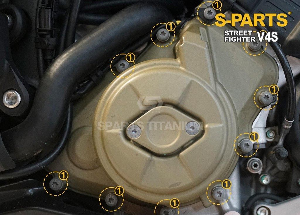S-PARTS エスパーツ ジェネレーターカバー用チタンボルトセット STREETFIGHTER V4 S SP SP2 DUCATI ドゥカティ その他外装オプション・補修部品 外装