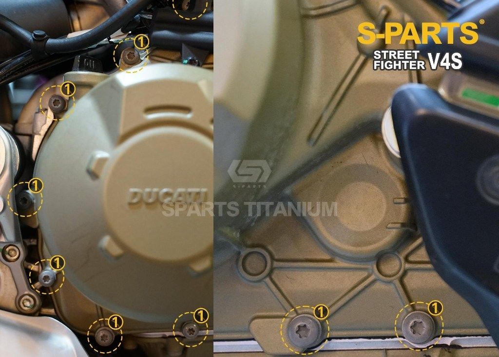 S-PARTS エスパーツ クラッチカバー用チタンボルトセット STREETFIGHTER V4 S SP SP2 DUCATI ドゥカティ その他外装オプション・補修部品 外装