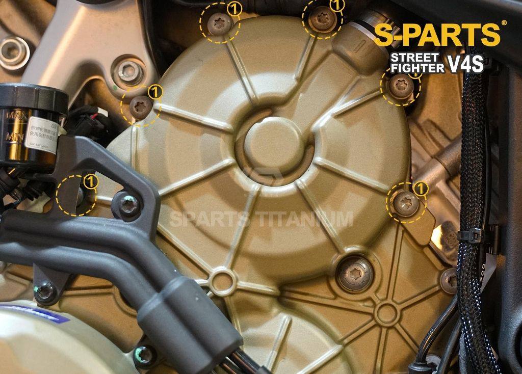 S-PARTS エスパーツ 冷却ポンプカバー用チタンボルトセット STREETFIGHTER V4 S SP SP2 DUCATI ドゥカティ その他外装オプション・補修部品 外装