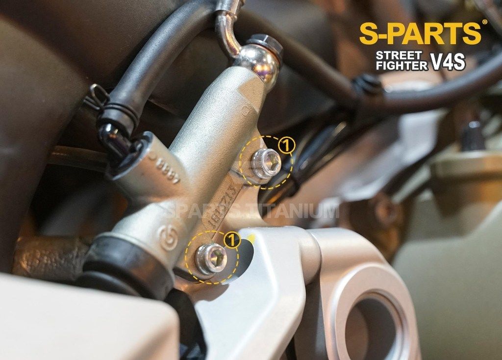S-PARTS エスパーツ リアマスターマウントチタンボルトセット STREETFIGHTER V2 V4 S SP SP2 PANIGALE DUCATI ドゥカティ その他外装オプション・補修部品 外装