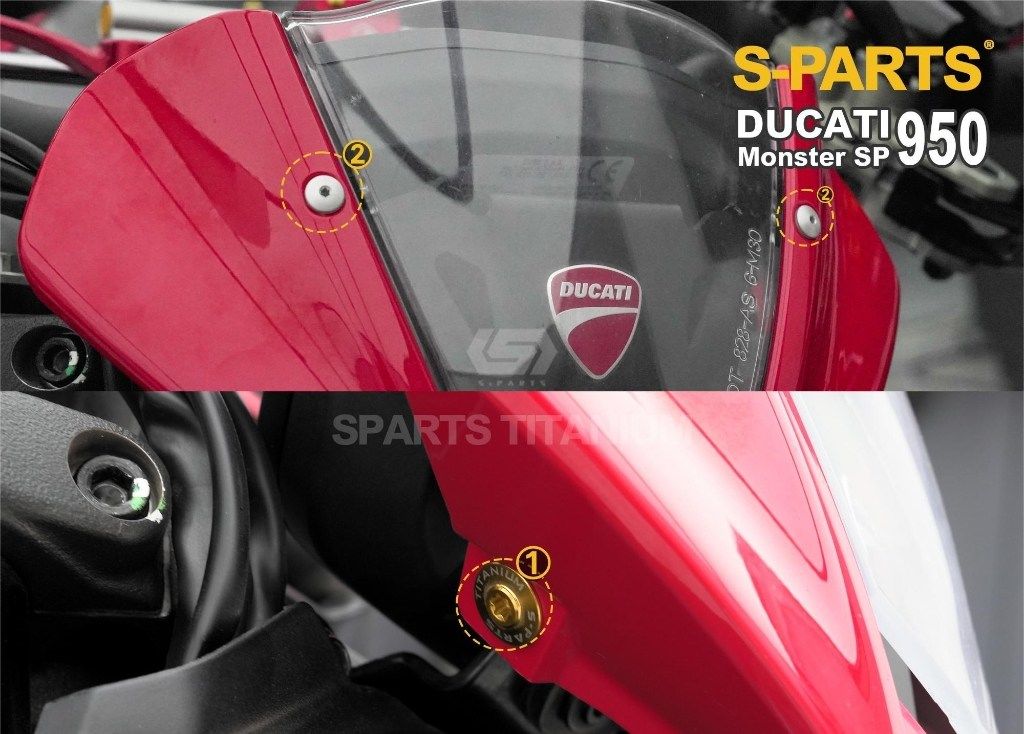 S-PARTS エスパーツ スクリーン用チタンボルトセット MONSTER 937 DUCATI ドゥカティ スクリーンボルト 外装
