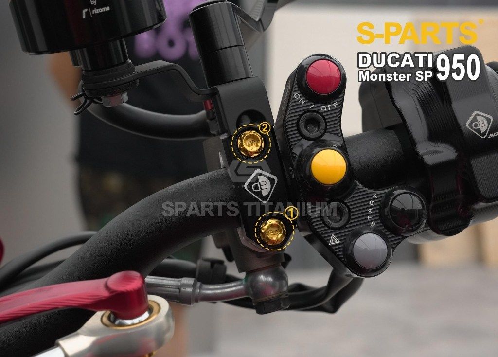 S-PARTS エスパーツ ブレーキマスタークランプ用チタンボルトセット MONSTER 937 DUCATI ドゥカティ 汎用ボルト・ネジ