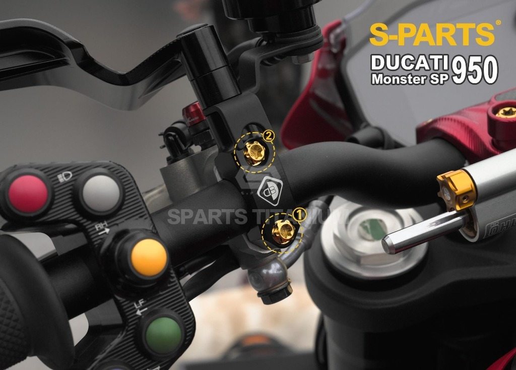 S-PARTS エスパーツ クラッチマスタークランプ用チタンボルトセット MONSTER 937 DUCATI ドゥカティ 汎用ボルト・ネジ