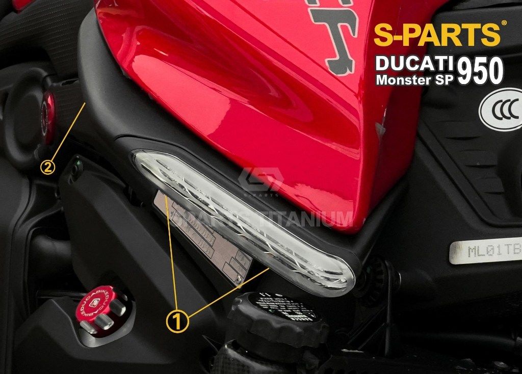 S-PARTS エスパーツ ウインカー固定用チタンボルトセット MONSTER 937 DUCATI ドゥカティ 汎用ボルト・ネジ