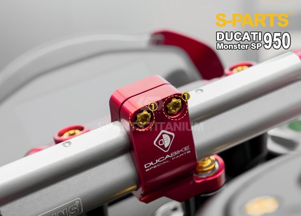 S-PARTS エスパーツ DBKステアリングダンパー用チタンボルトセット MONSTER 937 DUCATI ドゥカティ 汎用ボルト・ネジ